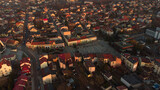 Fototapeta Miasto - Rynek w Jaworznie. Centrum miasta. Widok z drona.