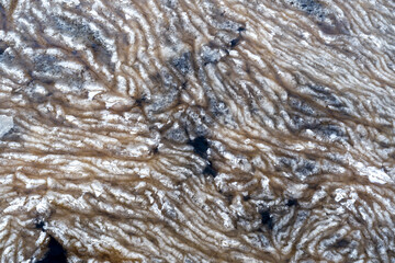 Wall Mural - blurred ice texture. winter background. view from top