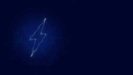 Aufkleber - Lightning bolt icon with plexus art effect. Connected lines with dots. Lines plexus
