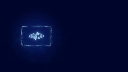 Fototapete - Code browser icon with plexus effect. Connected lines with dots. Lines plexus
