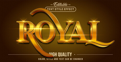 Leinwandbilder - Editable text style effect - Royal Gold text style theme.