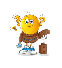 Poster - emoticon head cartoon detective vector. cartoon character