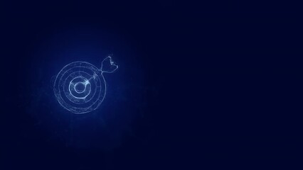 Leinwandbilder - Target with arrow icon with plexus effect. Connected lines with dots. Lines plexus