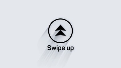 Leinwandbilder - Modern arrow, great design for any purposes. Alpha channel without background. Swipe up animation footage.