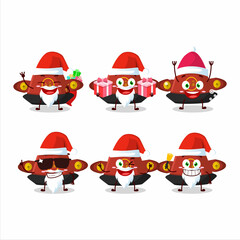 Sticker - Santa Claus emoticons with red chinese hat cartoon character