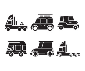 Wall Mural - car and transportation icons set