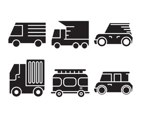 Wall Mural - car and transportation icons set