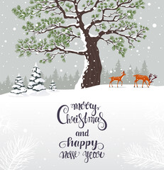 Canvas Print - christmas winter card