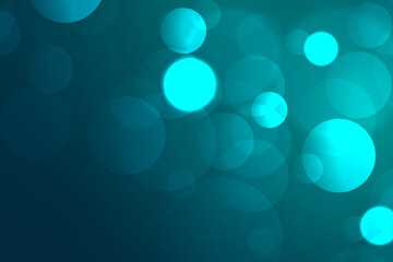 Poster - turquoise bokeh light effect background design