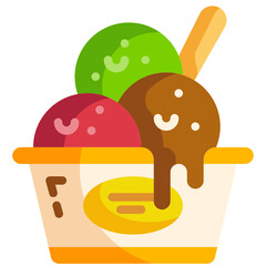 Poster - ice cream flat icon