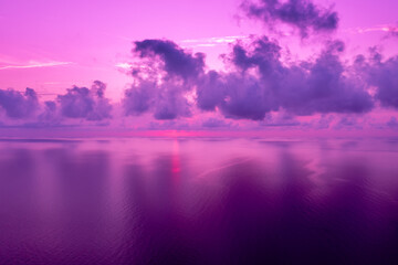 Wall Mural - seascape in the morning colored in trendy velvet violet color