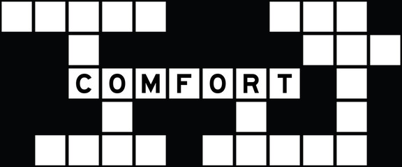 Poster - Alphabet letter in word comfort on crossword puzzle background