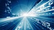 © InfiniteFlow - Digital data flow on road in concept of cyber global communication and coding with graphic creating vision of fast speed transfer to show agile digital transformation , disruptive innovation .