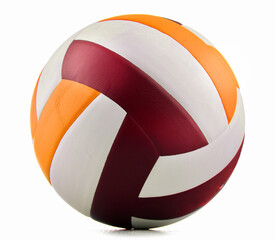 Wall Mural - Leather volleyball isolated on a white background