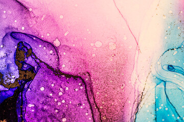  Abstract bright color fluid background, hand drawn alcohol painting, liquid ink technique texture for backdrop design