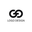 modern letter double g logo design template