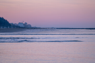 exciting view of a sunset at the sea