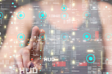 Neural network 3D illustration. Big data and cybersecurity
