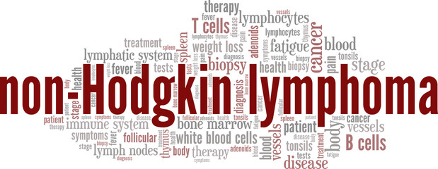 Wall Mural - Non-Hodgkin Lymphoma conceptual vector illustration word cloud isolated on white background.