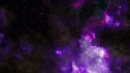 Wall Mural - bright purple nebula and the glitter of stars. purple nebula and cosmic dust.