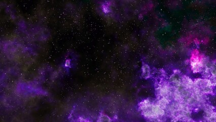 Wall Mural - bright purple nebula and the glitter of stars. purple nebula and cosmic dust.