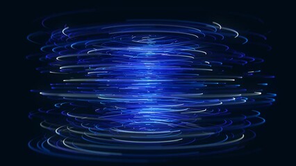 Wall Mural - abstract cylinder with particular lines flowing background loop/ 4k animation of an abstract wallpap