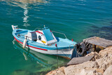 Fototapeta Konie - Fishing boat in seaport of Ayia Napa, Cyprus.
