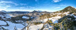 Bavarian Winter Panorama view through Berchtesgaden landscape