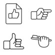 © Maxim - Allhandgestures Flat Icon Set Isolated On White Background