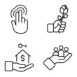 © Maxim - Allhandgestures Flat Icon Set Isolated On White Background