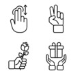 © Maxim - Allhandgestures Flat Icon Set Isolated On White Background