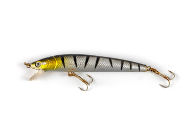 Wall Mural - Fishing lure wobbler isolated on white