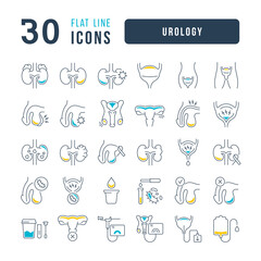 Wall Mural - urology. collection of perfectly thin icons for web design, app, and the most modern projects. the k