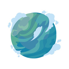 Wall Mural - blue planet design