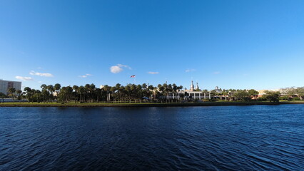 Wall Mural - Beautiful Tampa city downtown and Hillsborough river landscape