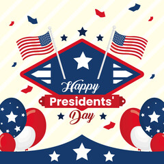 Sticker - president day illustration