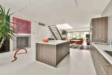 Interior Of Modern Kitchen With Minimalist Design