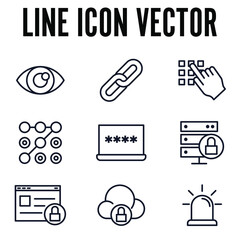 Wall Mural - Protection and Security elements set icon symbol template for graphic and web design collection logo vector illustration