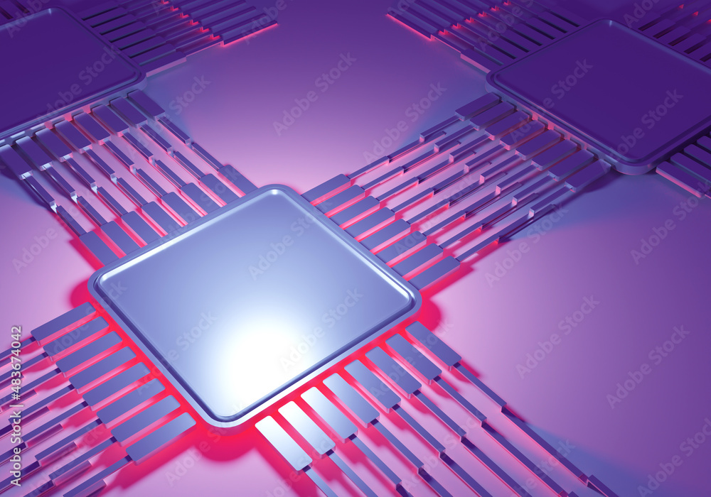 Computer background. Wallpapers on theme of electronics. Purple lines ...