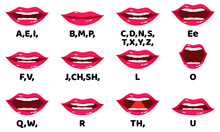 Cute Female Lip Sync Collection For Animation Mouth Animation Phoneme Mouth Chart Alphabet Pronunciation