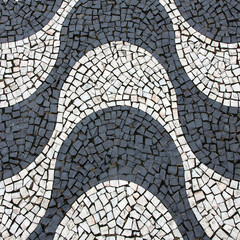 Wall Mural - Background of Copacabana Beach sidewalk, Brazil