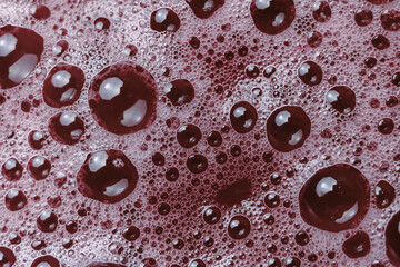 Aufkleber - Beautiful abstract red bubbles background pattern for design. Liquid fluid texture for background, banner.