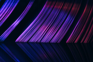 Fototapete - Close up Beautiful book pages in the color light on a night. Background pattern for design. Macro photography view.