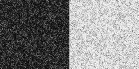 Wall Mural - set of black white dots seamless pattern for textile cloth industry. vector illustration