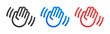 Hand wave icon. Waving hi or hello gesture icon isolated on white background.