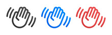 Hand Wave Icon. Waving Hi Or Hello Gesture Icon Isolated On White Background.