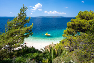 Wall Mural - amazing view on beach in Bratus on Makarska riviera in Dalmatia in Croatia