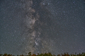 Wall Mural - The mesmerizing view of Milky Way at the starry night sky