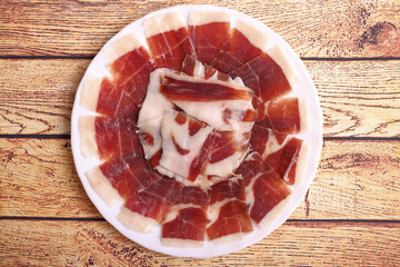 Wall Mural - Portion of 100% acorn-fed Iberian ham Dehesa de Extremadura