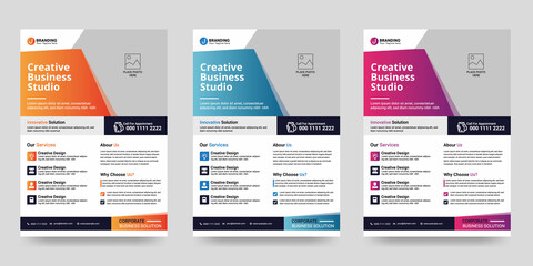 Creative Corporate Business Flyer Brochure Template Design, abstract business flyer, vector template design. Brochure design, cover, annual report, poster, flyer	